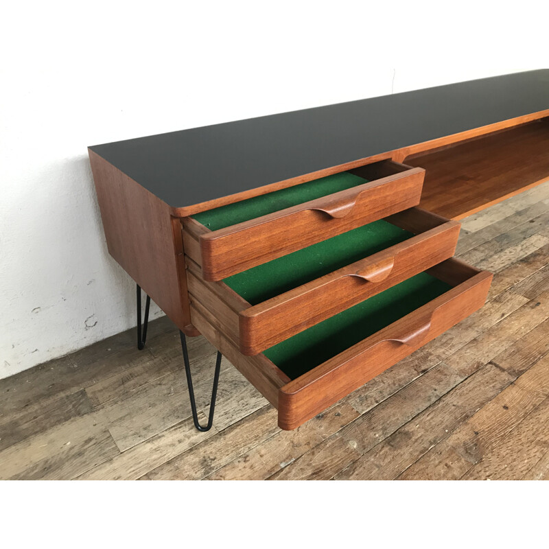 Vintage teak sideboard Scandinavian TV furniture 1960