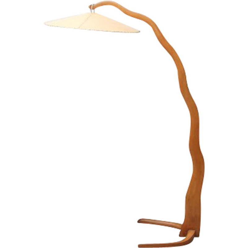 Floor lamp in wood and elephant skin - 1950s