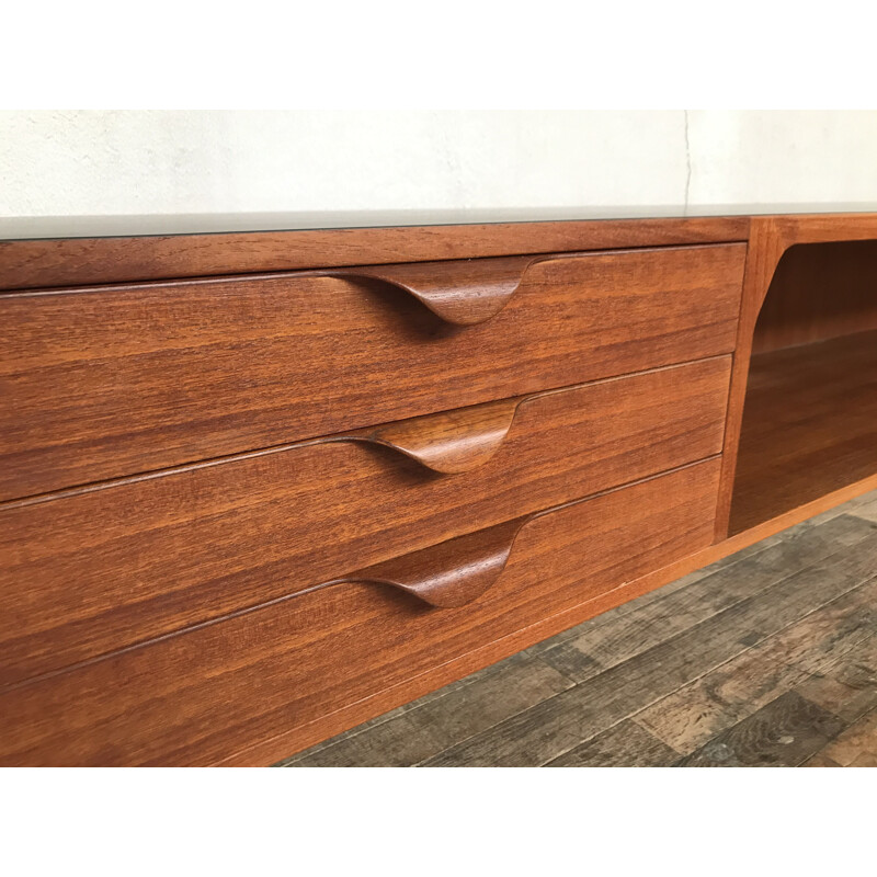 Vintage teak sideboard Scandinavian TV furniture 1960