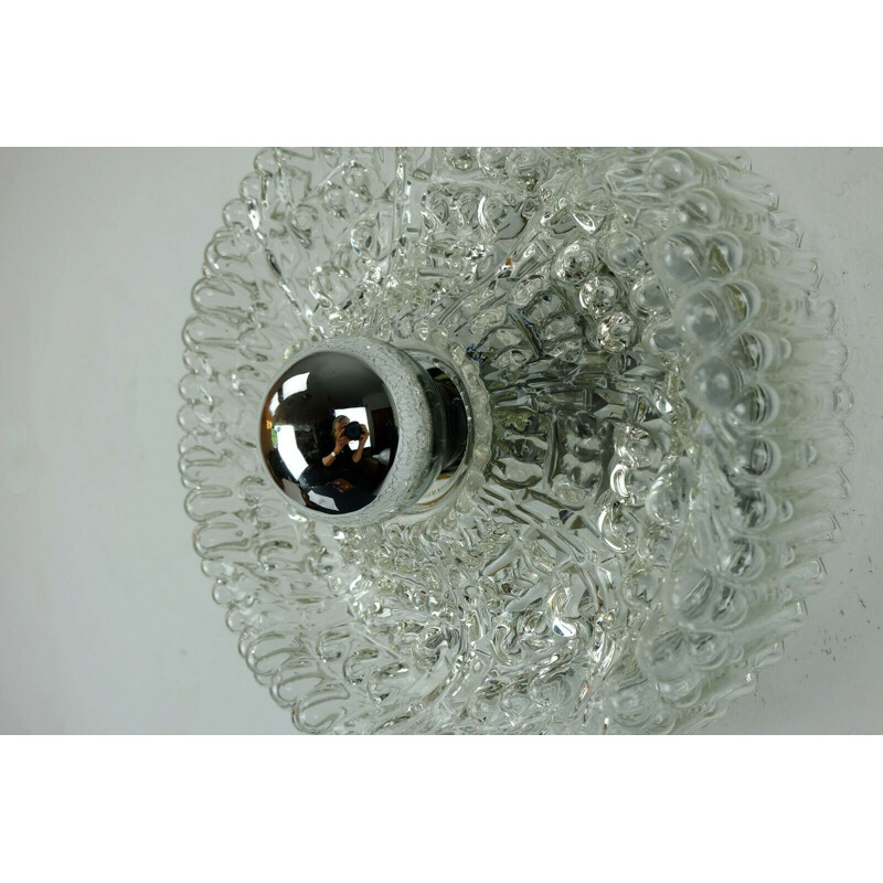 Vintage hustadt wall lamp sconce bubble glass 1960s