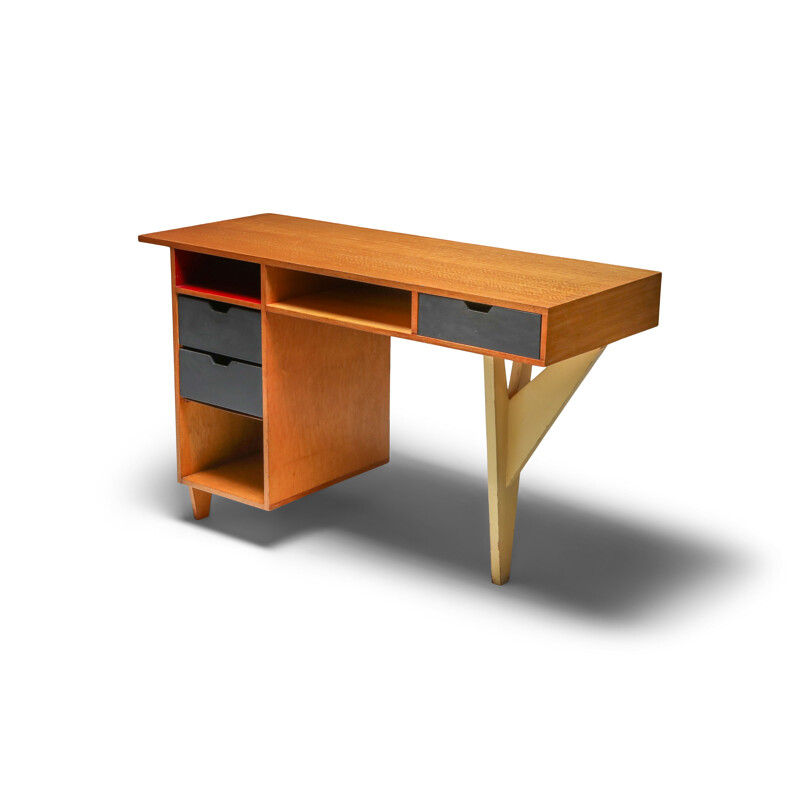 Bureau vintage moderniste hollandais 1950