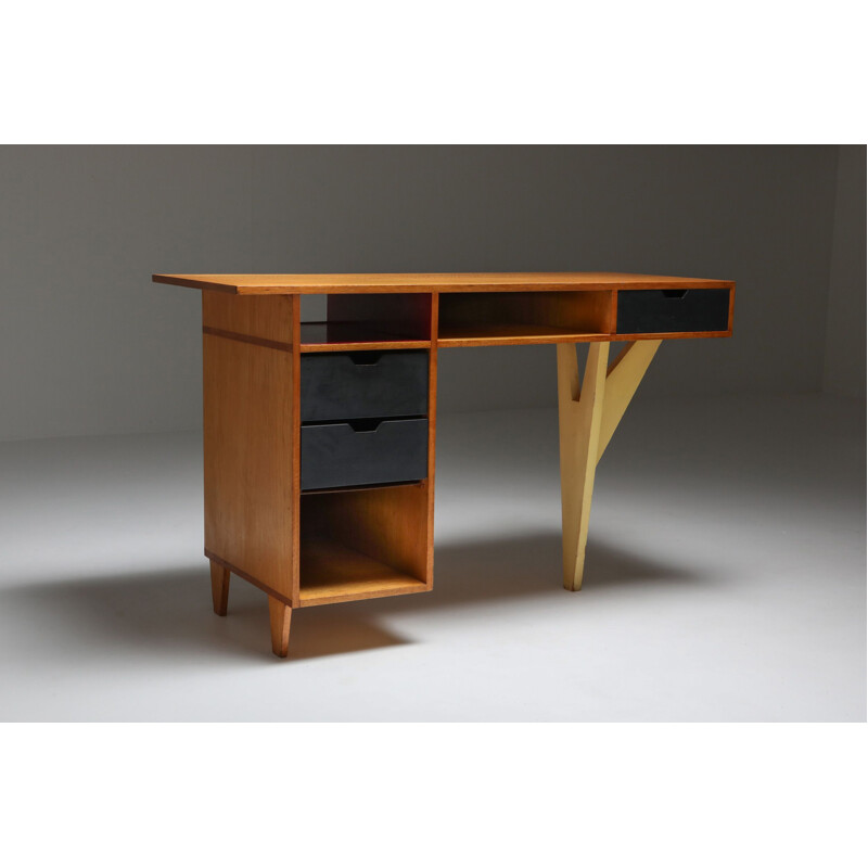 Vintage Modernist Desk Dutch 1950s