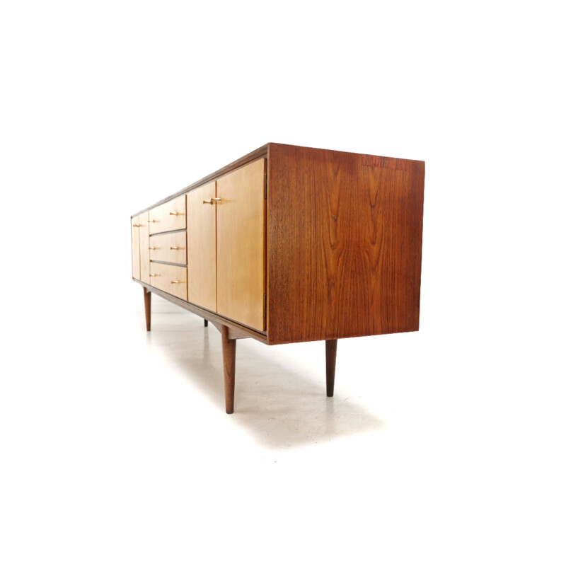 Sideboard Everest For Heals British Long John Teak And Maple  Mid Century 1960