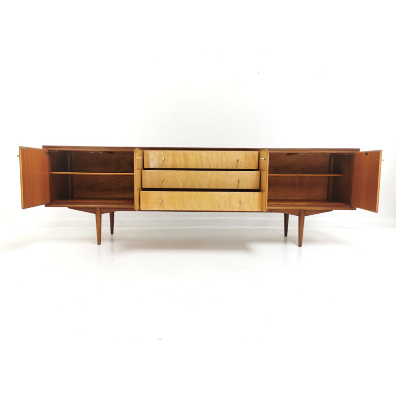 Sideboard Everest For Heals British Long John Teak And Maple  Mid Century 1960