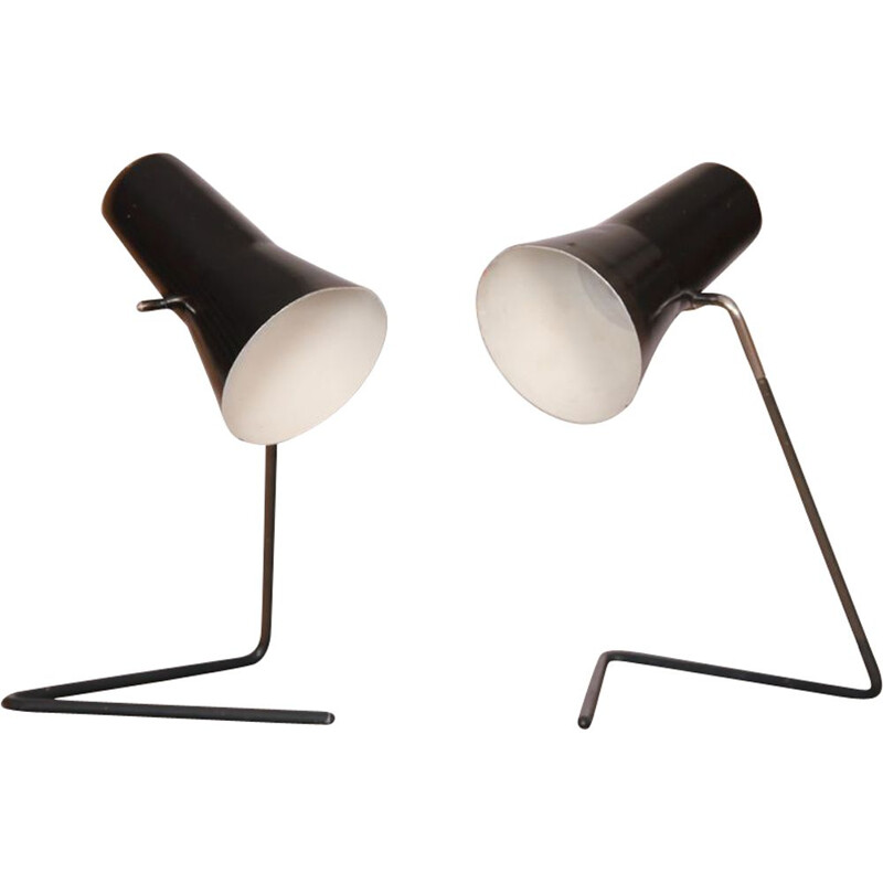 Pair of vintage lamps by Josef Hurka for Drupol, 1960