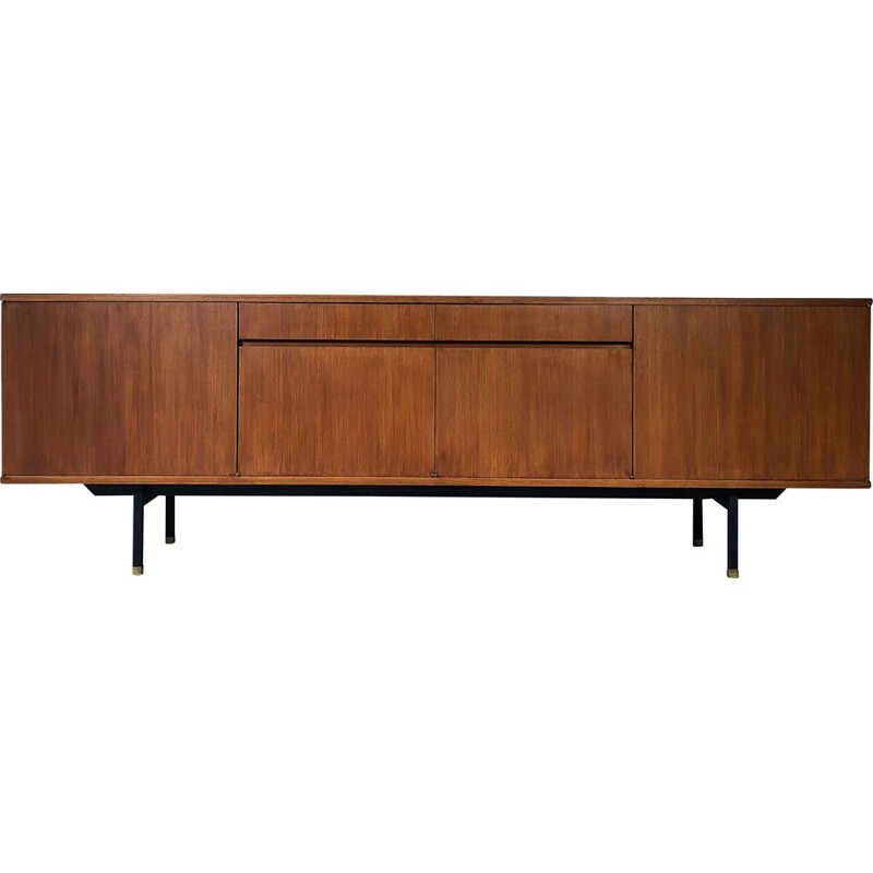 Long Vintage teak sideboard by Paul Geoffroy, 1960