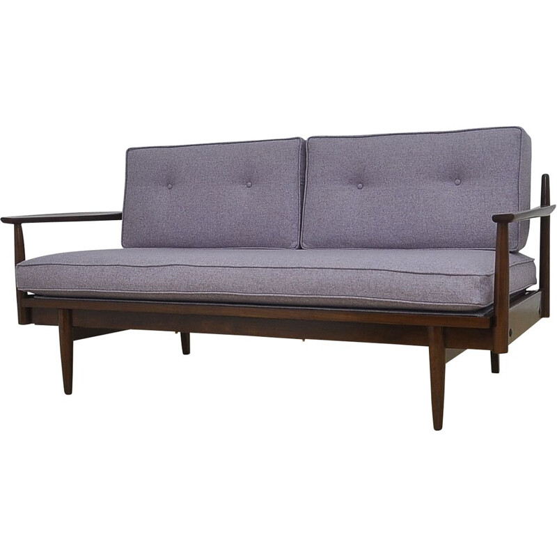 Vintage Extendable Sofa with Wool Upholstery, Day Bed, 1960s