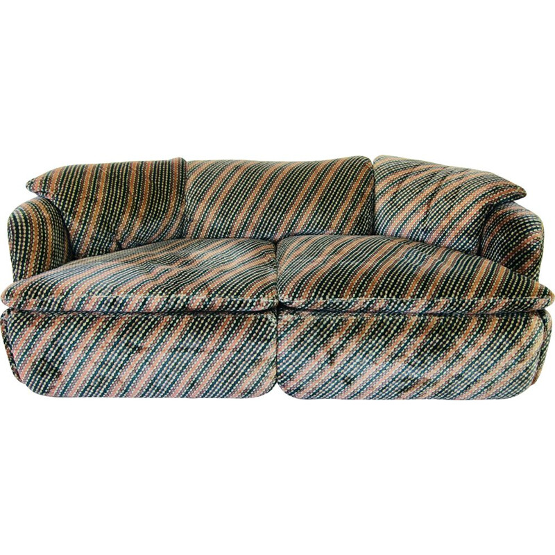Vintage  2 seater sofa and armchair Saporiti Confidential 1972