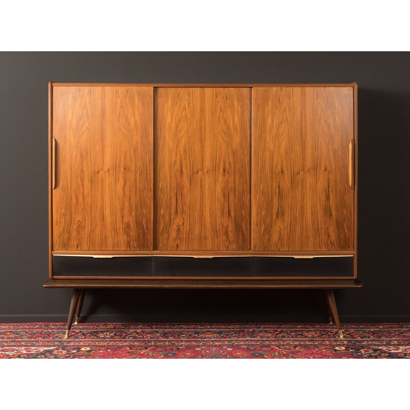 Vintage walnut Highboard 1950