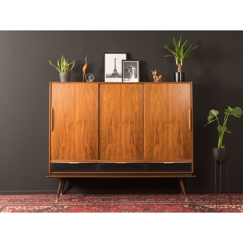 Vintage walnut Highboard 1950