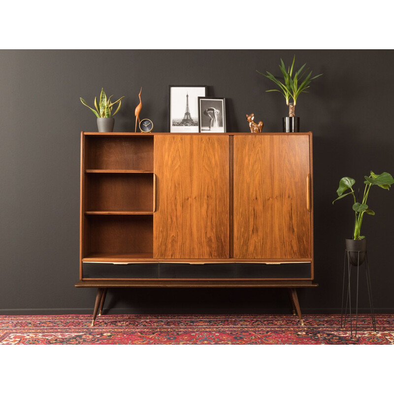 Vintage walnut Highboard 1950