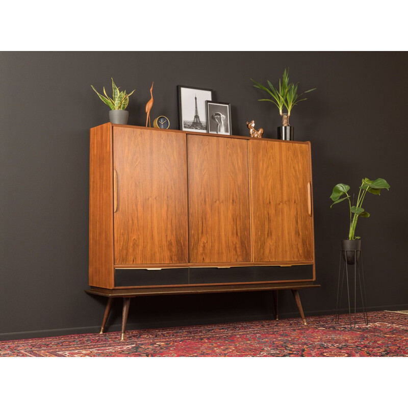 Vintage walnut Highboard 1950