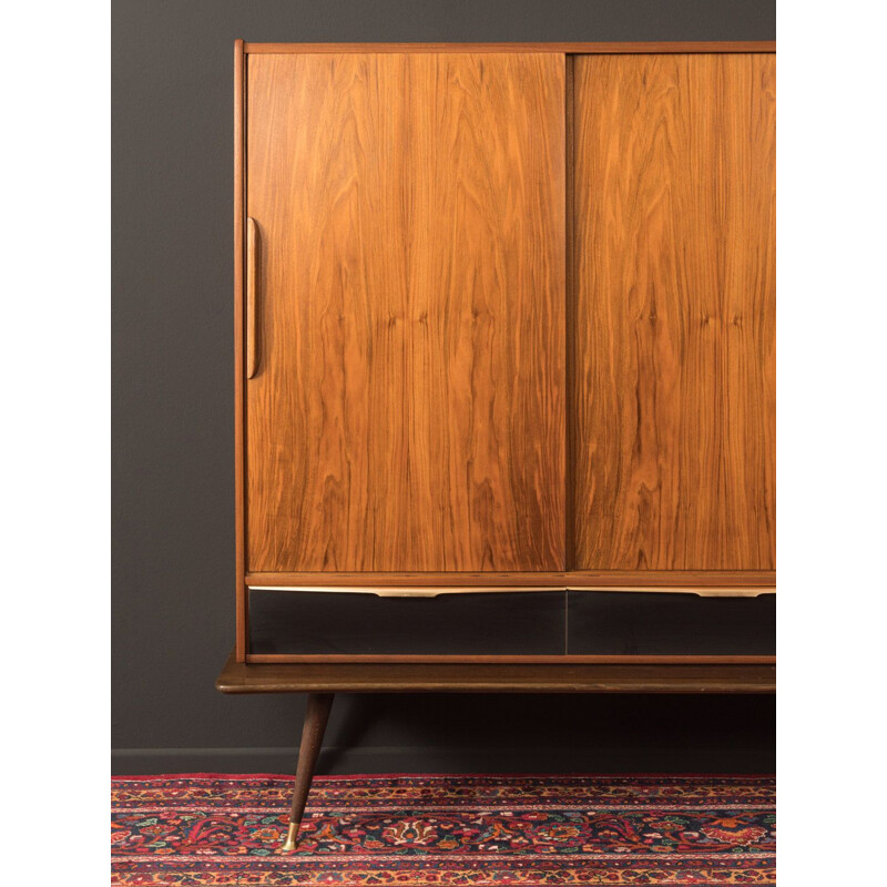 Vintage walnut Highboard 1950