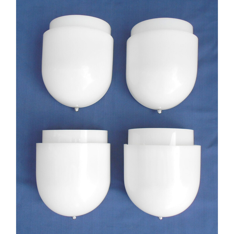 Set of 4 Candle wall lamps in acrylic, Sergio ASTI - 1960s