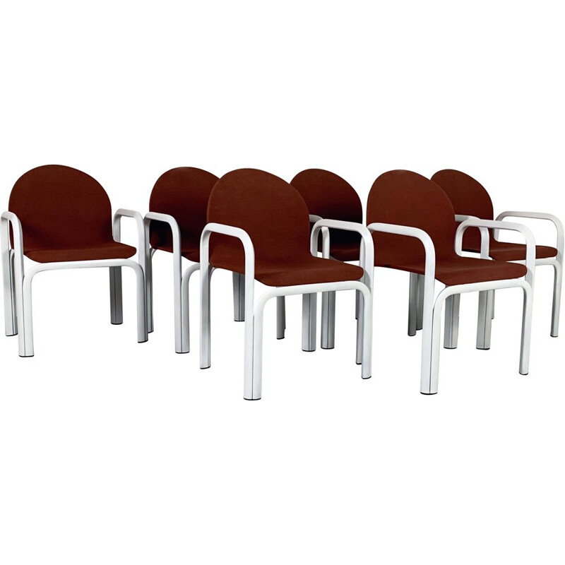 Set of 6 vintage Orsay Armchairs by Gae Aulenti for Knoll, 1970s