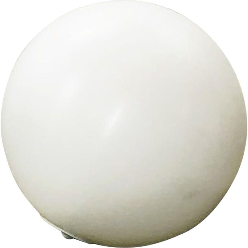 Vintage white plastic ball floor lamp 1970 