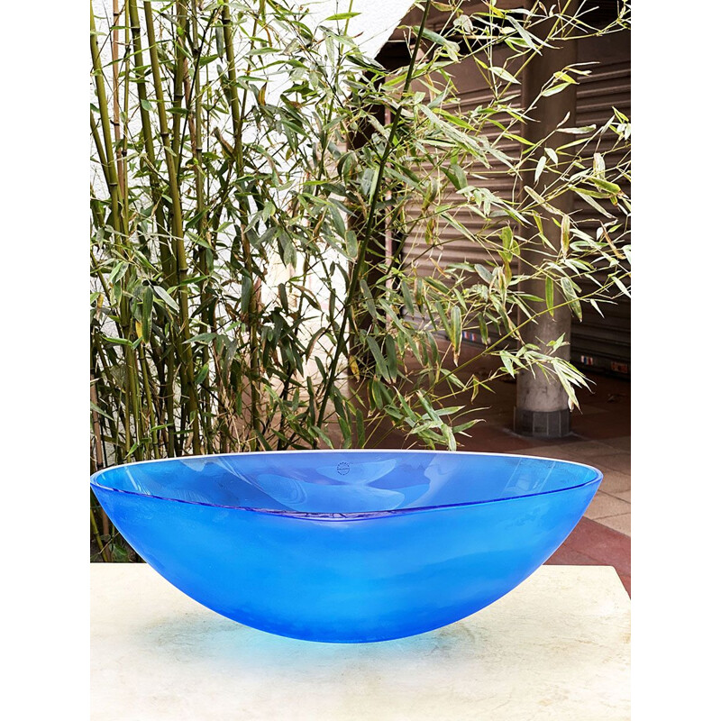 Coupe vintage bleu, Renzo Stellon par Salvatia Murano 2004