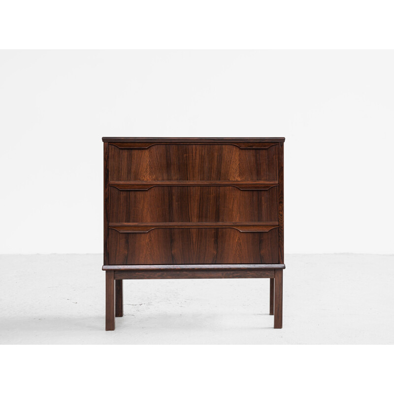 Small midcentury Danish chest of 3 drawers in rosewood by Trekanten 1960s