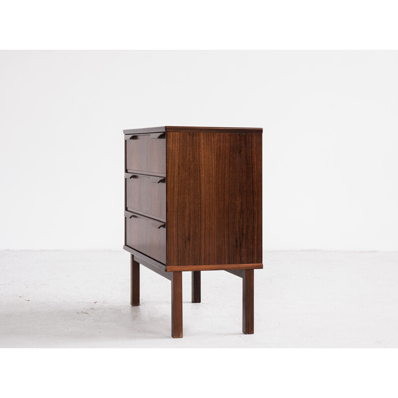 Small midcentury Danish chest of 3 drawers in rosewood by Trekanten 1960s