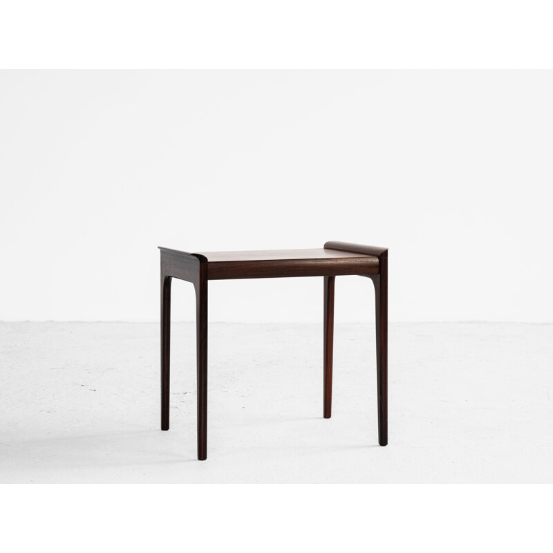 Midcentury side table in rosewood by Heltborg Møbler Danish 1960s