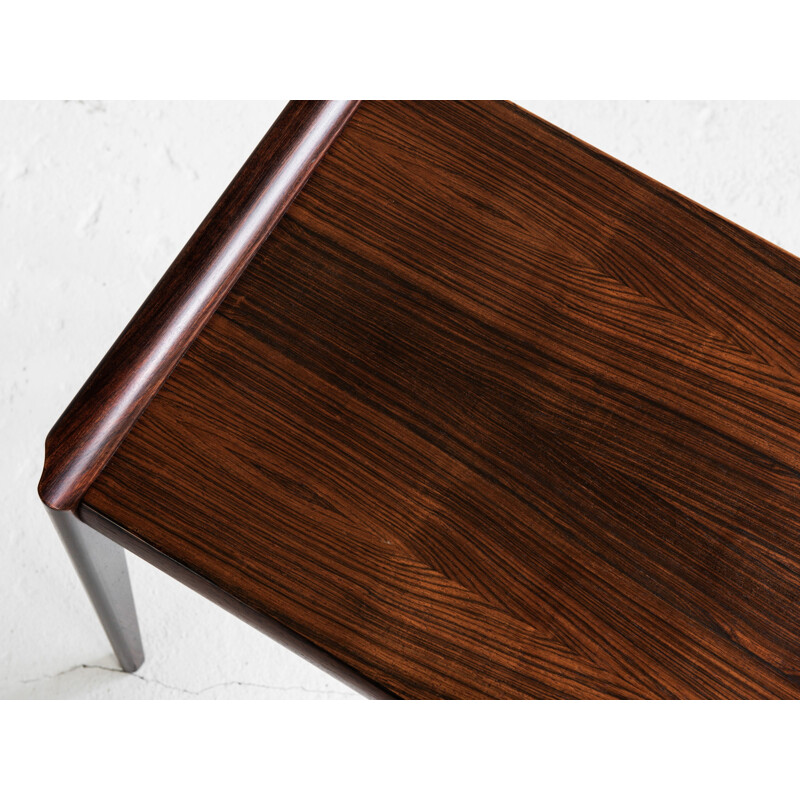 Midcentury side table in rosewood by Heltborg Møbler Danish 1960s