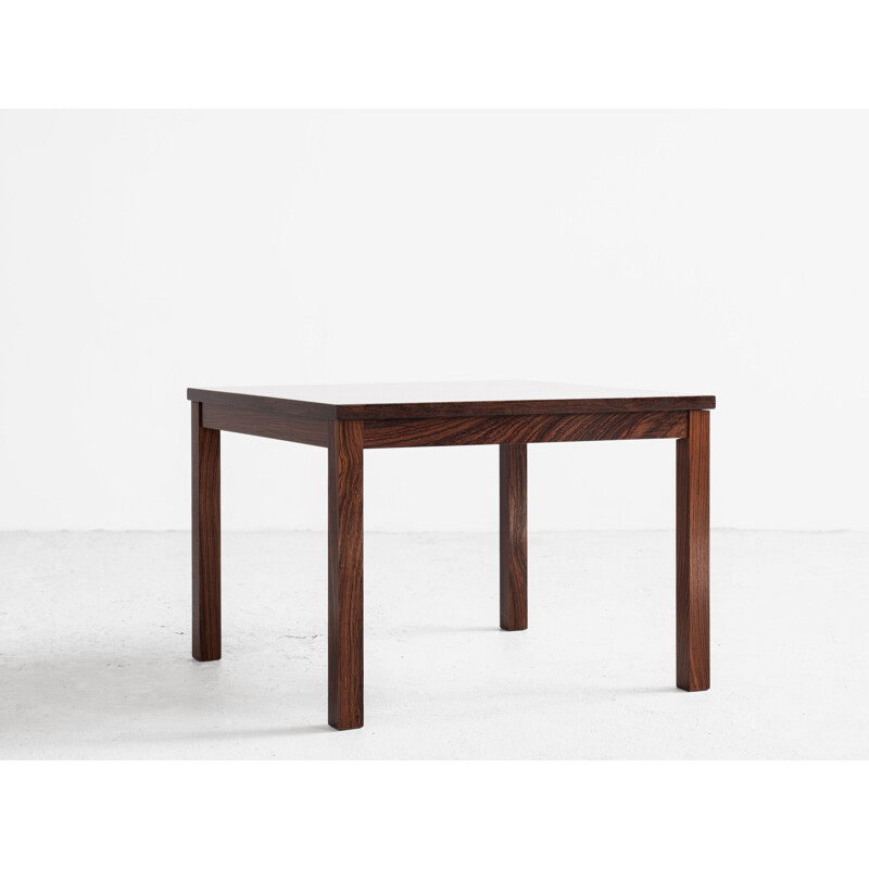Table d'appoint vintage carrée palissandre Danois 1960