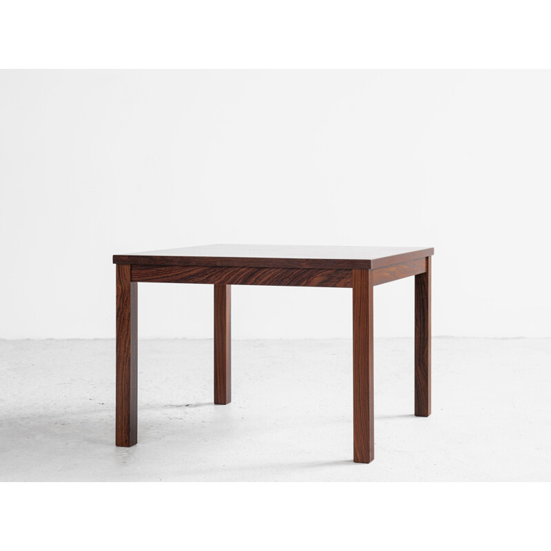 Table d'appoint vintage carrée palissandre Danois 1960