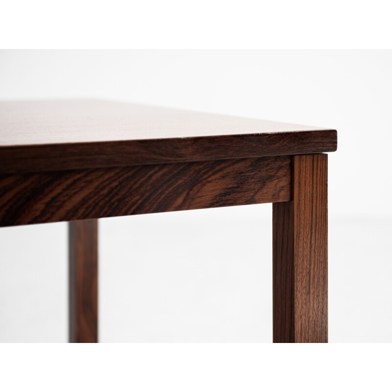 Midcentury square side table in rosewood Danish 1960s