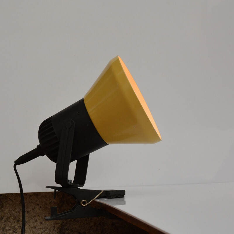 Vintage Industrial lamp for clips, type 12.B.700  R, Polam-Piła Poland, 1970s