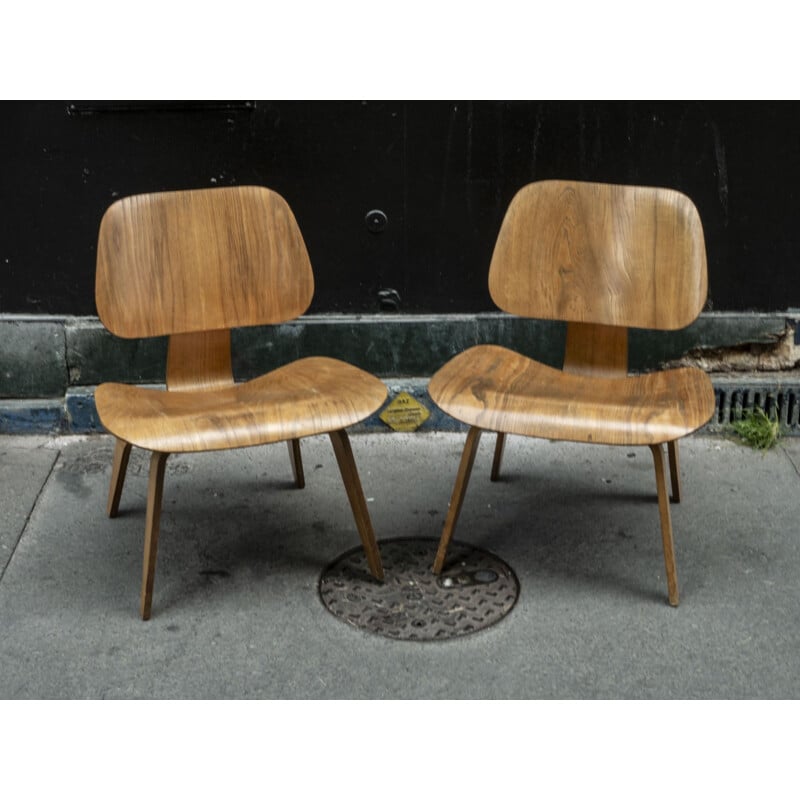 Pair of LCW Chairs by Charles & Ray Eames - Herman Miller 1950