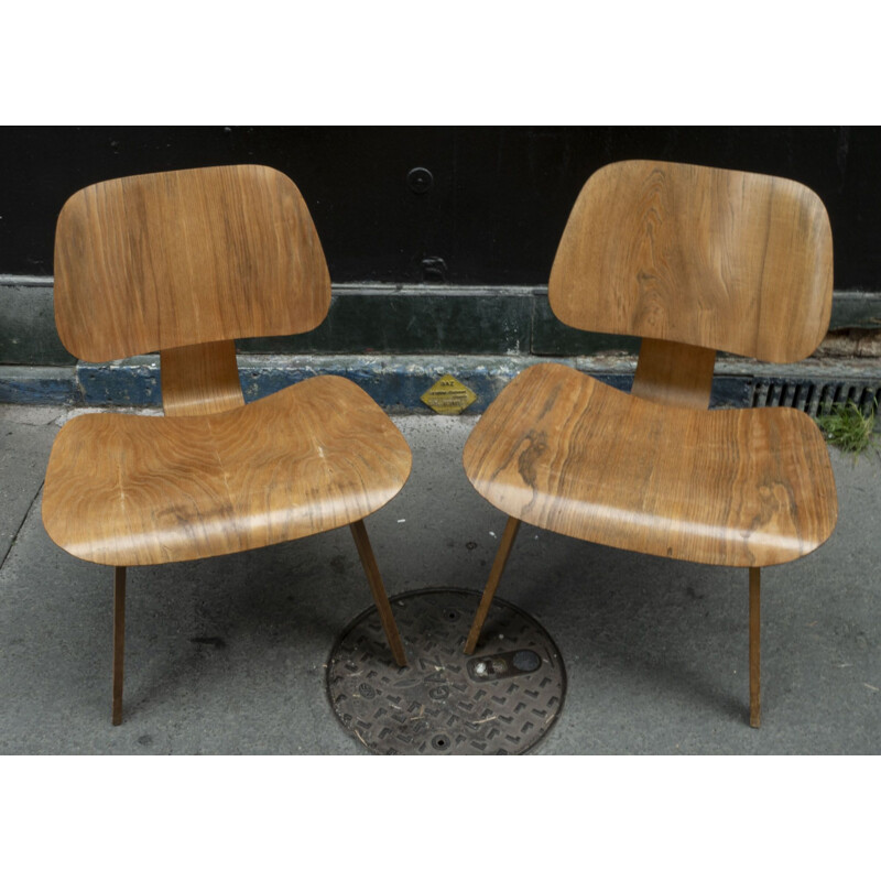 Pair of LCW Chairs by Charles & Ray Eames - Herman Miller 1950