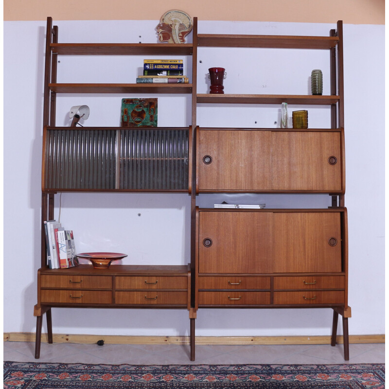 Mid-Century Norwegian Teak Shelf, 1960s