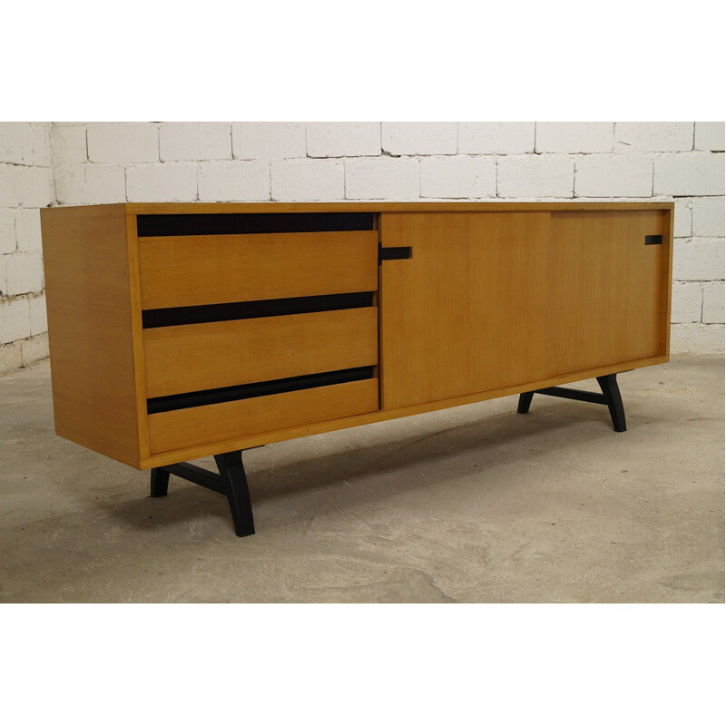 French "Ermenonville" sideboard in ash, Gérard GUERMONPREZ - 1950s