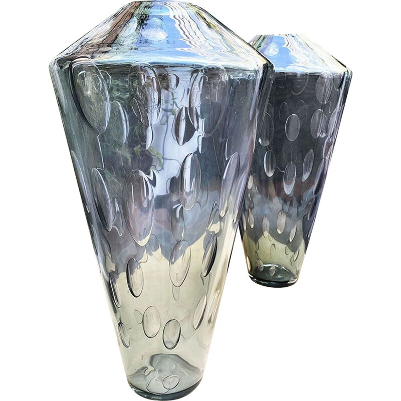paire de vases vintage - verre murano