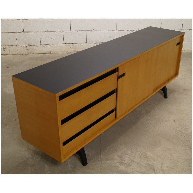 French "Ermenonville" sideboard in ash, Gérard GUERMONPREZ - 1950s