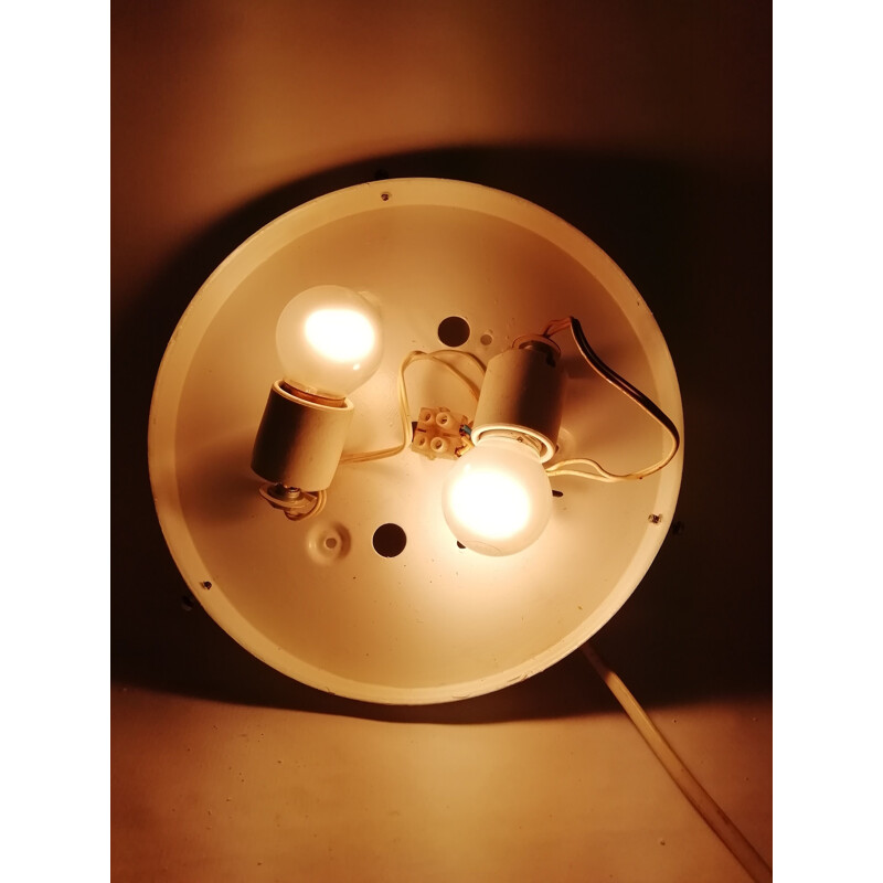Vintage glazen wandlamp met 2 lichtpunten