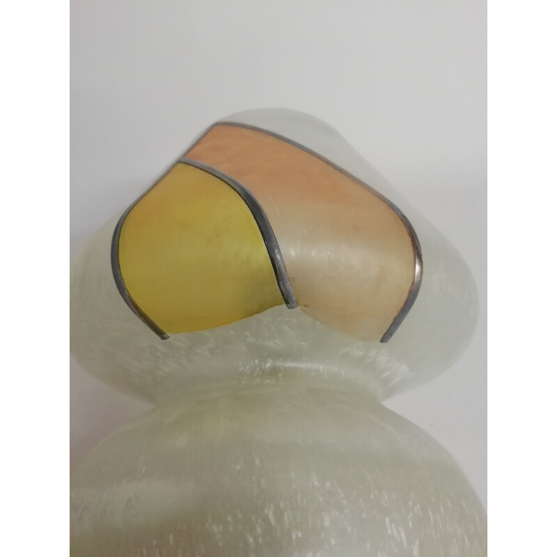 Vintage Painted glass table lamp