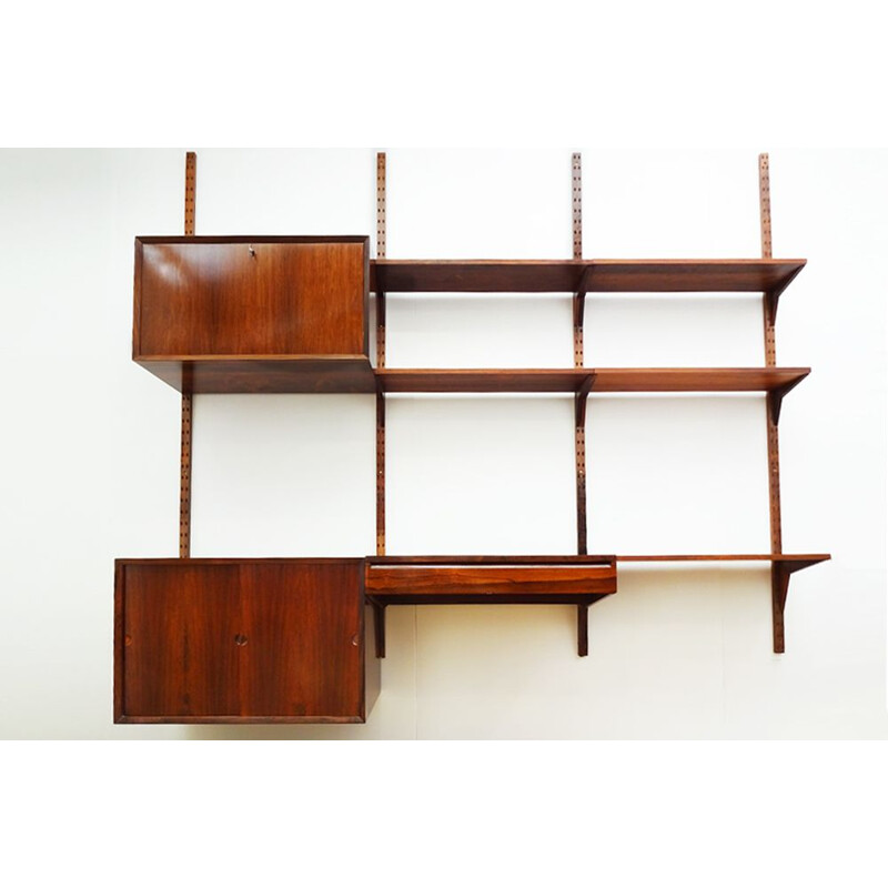 Mid century floating Royal System wall unit and shelving set Poul Cadovius Danish