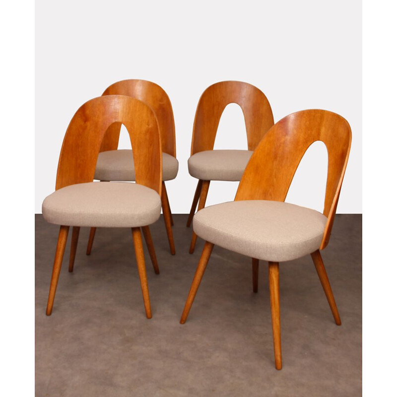 Set of 4 vintage chairs by Antonin Suman for Tatra Nabytok, 1960