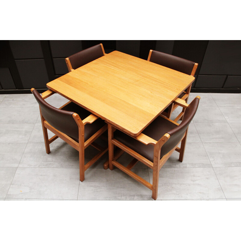 Mid Century oak 4 seater dining set by Børge Mogensen for Fredericia Stolefabrik Danish 1964