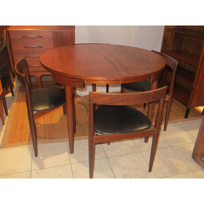 Frem Røjle dining Scandinavian set in teak, Hans OLSEN - 1950s  