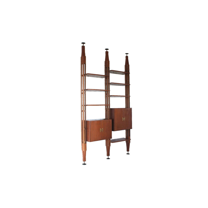 Mid century teak bookcase Poggi Pavia 1950s