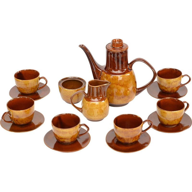 Vintage 'Novi' coffee service by A. Sadulski, Mirostowice, Poland 1970s