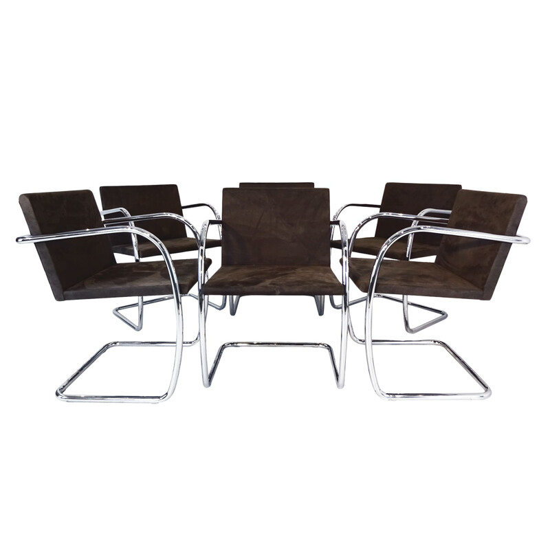 Vintage 6 chairs Mies van der Rohe MR50 Brno for Knoll Studio