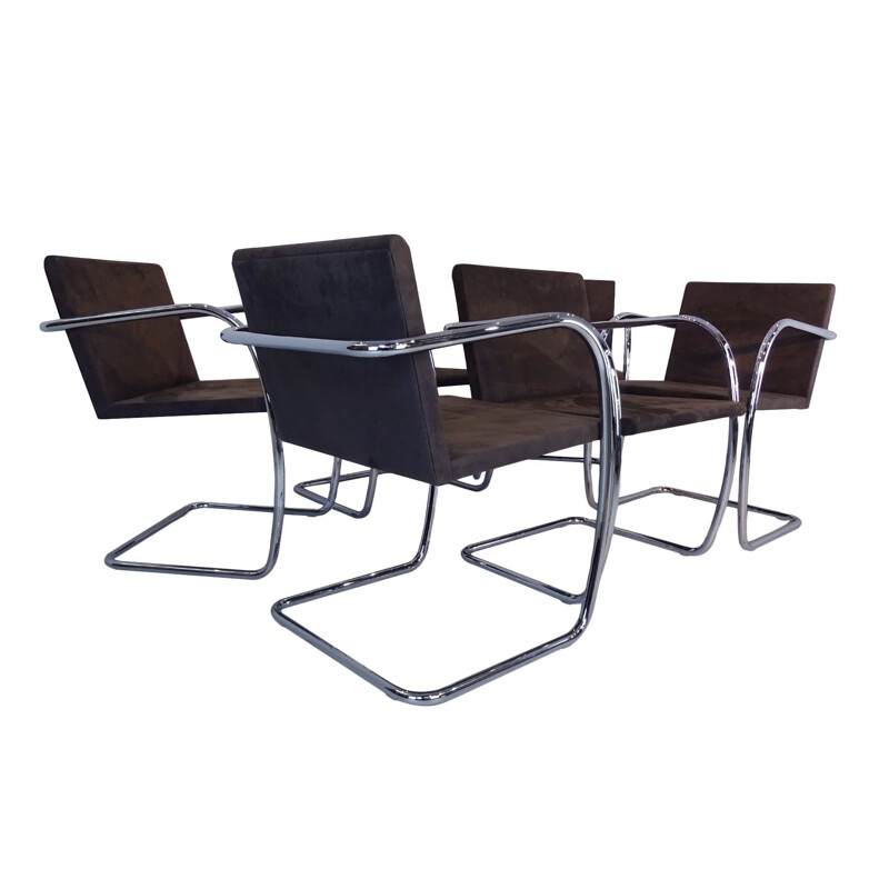 Vintage 6 chairs Mies van der Rohe MR50 Brno for Knoll Studio