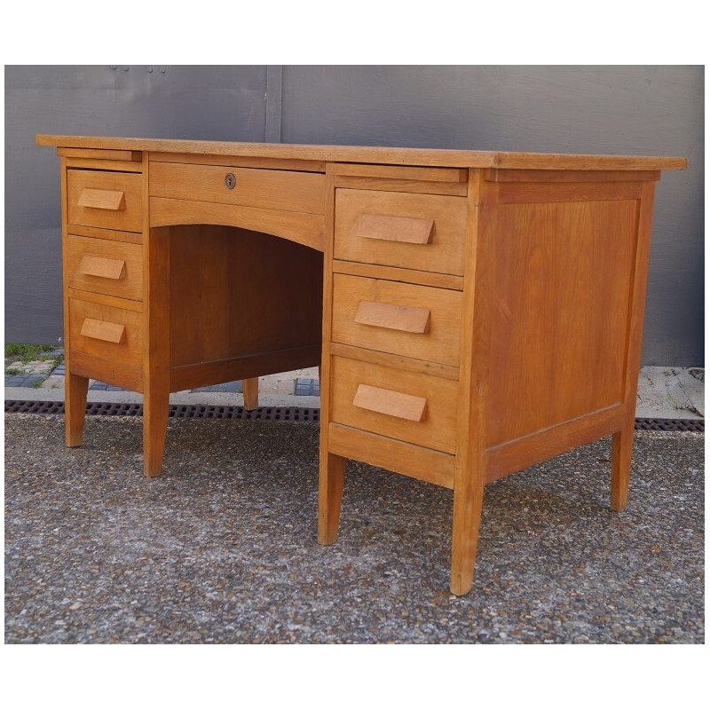 Vintage oak minister's desk 1950