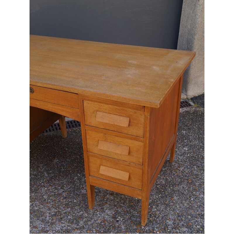 Vintage oak minister's desk 1950