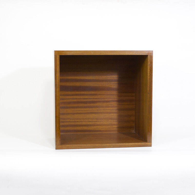 Pair of vintage 1960's Scandinavian teak bedside wall shelves