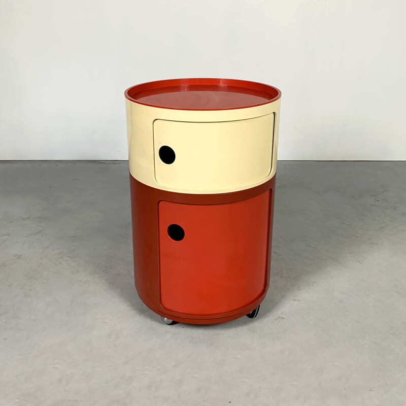 Vintage Round Modular Cabinet by Anna Castelli Ferrieri for Kartell, 1970s