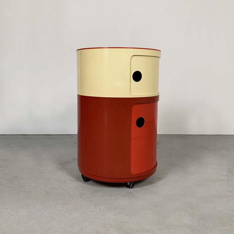 Vintage Round Modular Cabinet by Anna Castelli Ferrieri for Kartell, 1970s